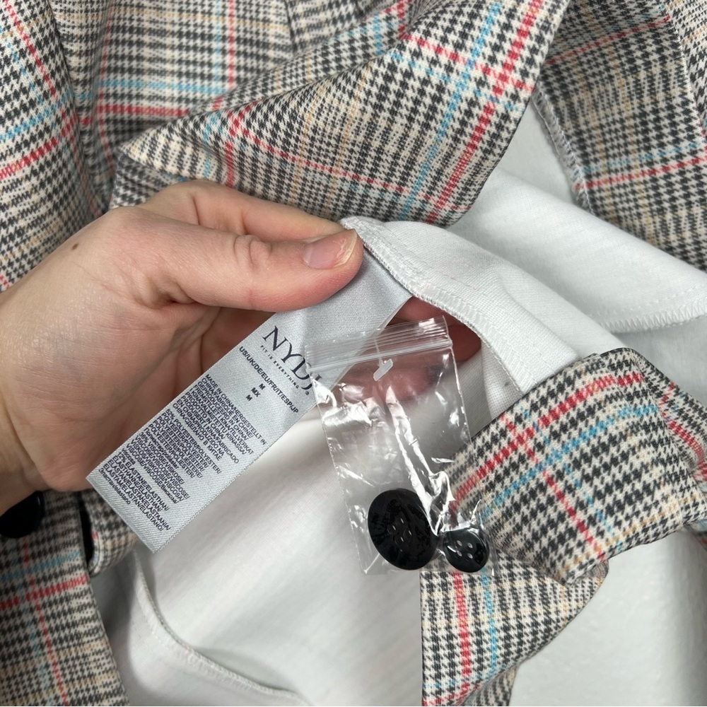 NYDJ Modern Plaid Ponte Knit‎ Blazer Sz M - Picture 6 of 7